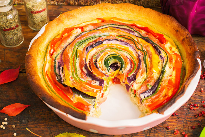 16 Bunte Gemüse-Quiche