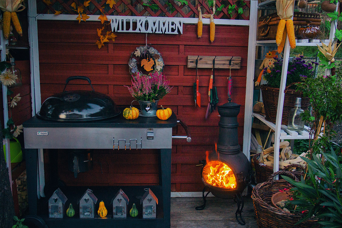 9 kochen draußen grillen herbst lagerfeuer gartenofen terassenkamin skandinavien schweden styl lucinacucina landleben