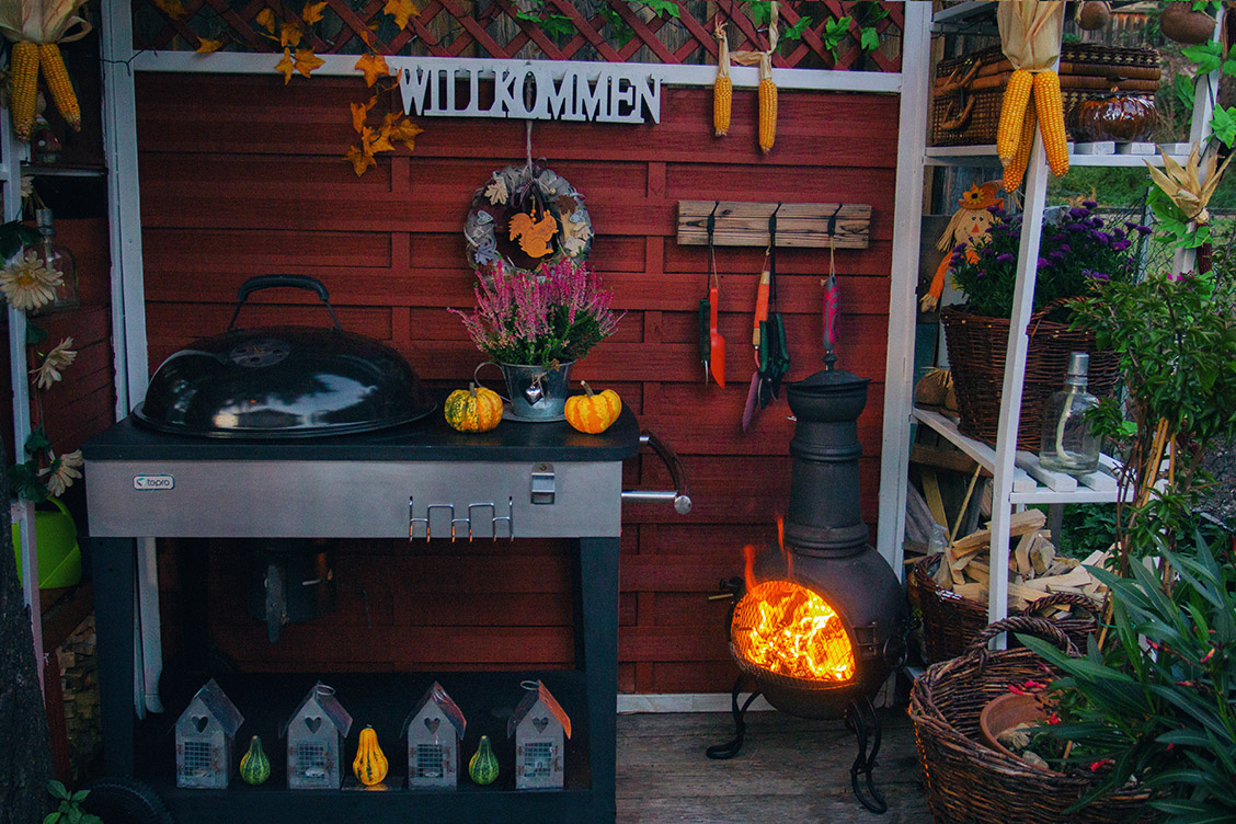 9 kochen draußen grillen herbst lagerfeuer gartenofen terassenkamin skandinavien schweden styl lucinacucina landleben