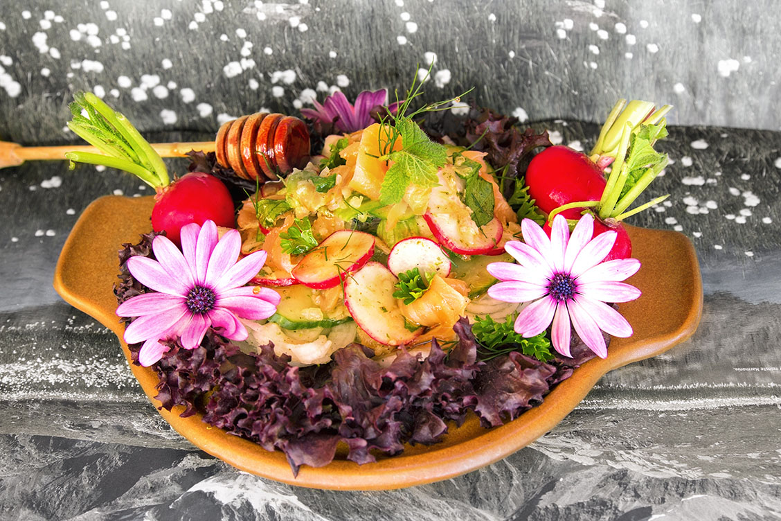 30 radischen gurke raucherlachs rettich krauterdressing salat gartensalat sommersalat